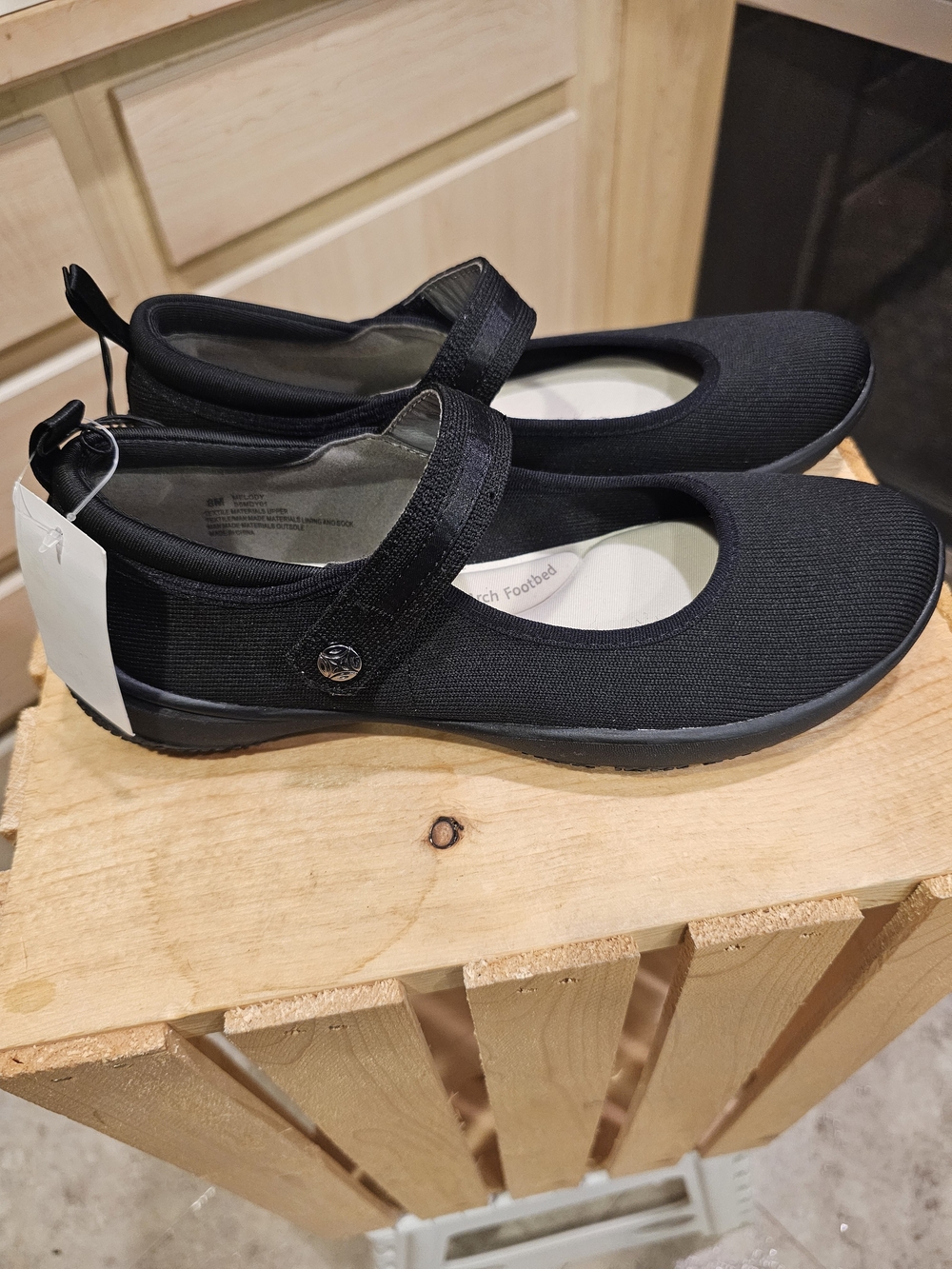 JSport by Jambu Black Mary Jane Comfort Flats